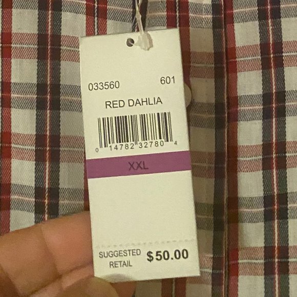 NWT Haggar XXL Button-Up Shirt - Wrinkle Resistant - Picture 4 of 5